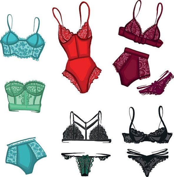 Нижнее белье иллюстрации векторные