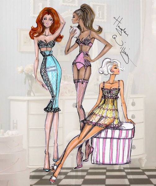 Эскизы Нижнего белья Уильям Хайден