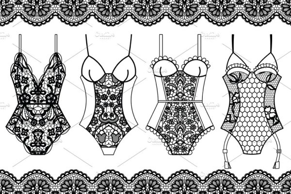 Эскизы одежды нижнее белье