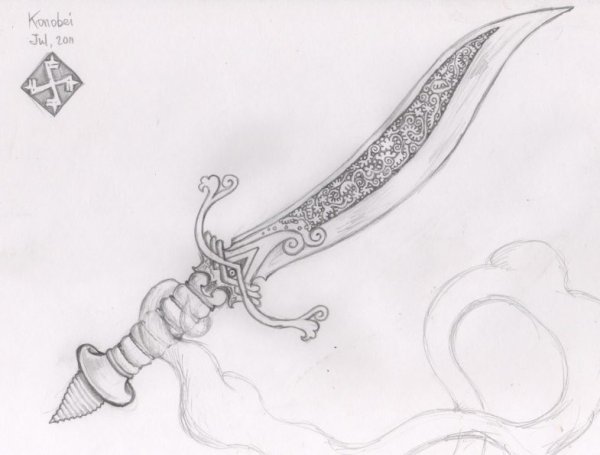 Кинжал карандашом
