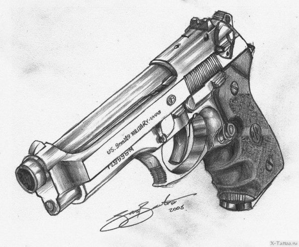 Беретта 92 эскиз