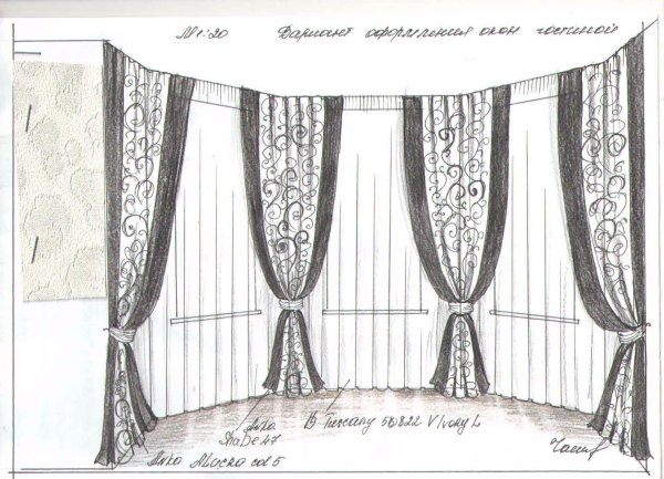 Эскизы штор