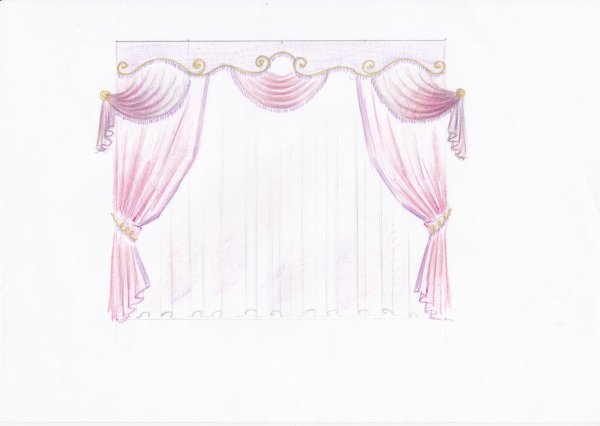 Красивые шторы с рисунком