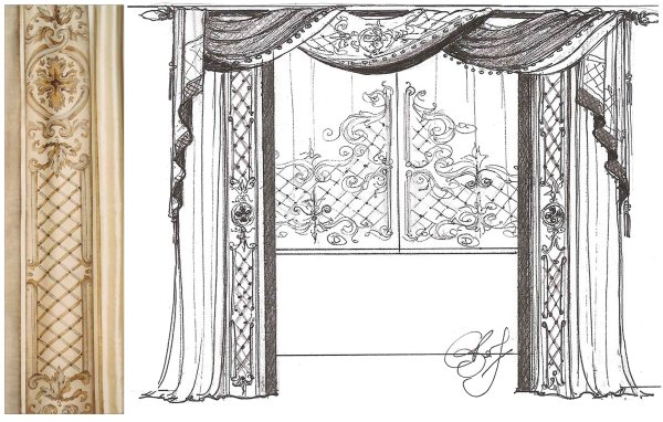 Эскизы ламбрекенов