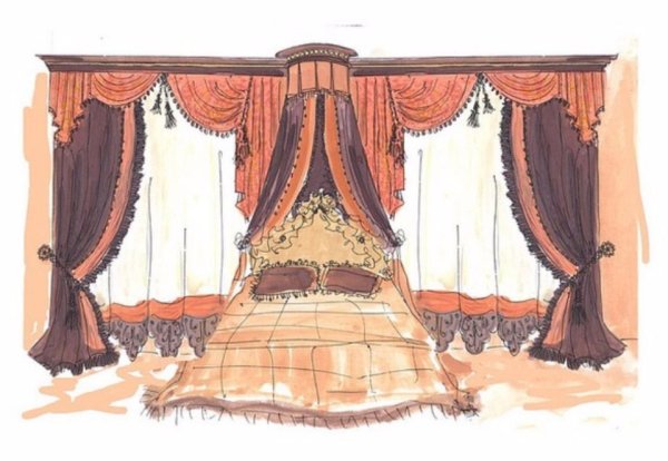 Исторические эскизы штор