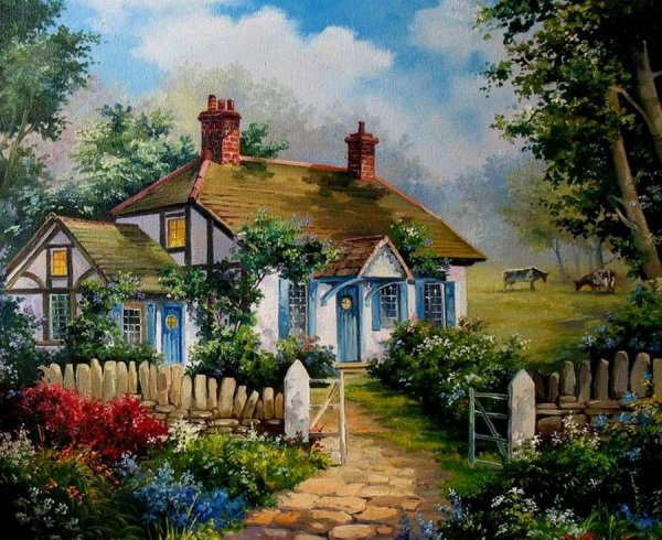 Деревенский пейзаж Мария Гордеева