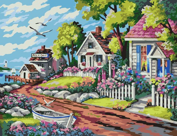 Картина домик