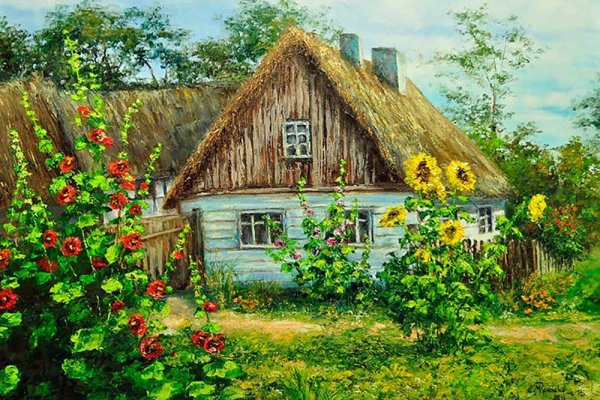 Живопись Украина хата