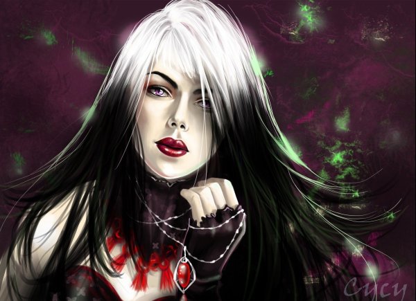 Девушка с кровавыми волосами