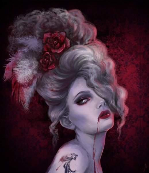 Девушка вампир арт красивая