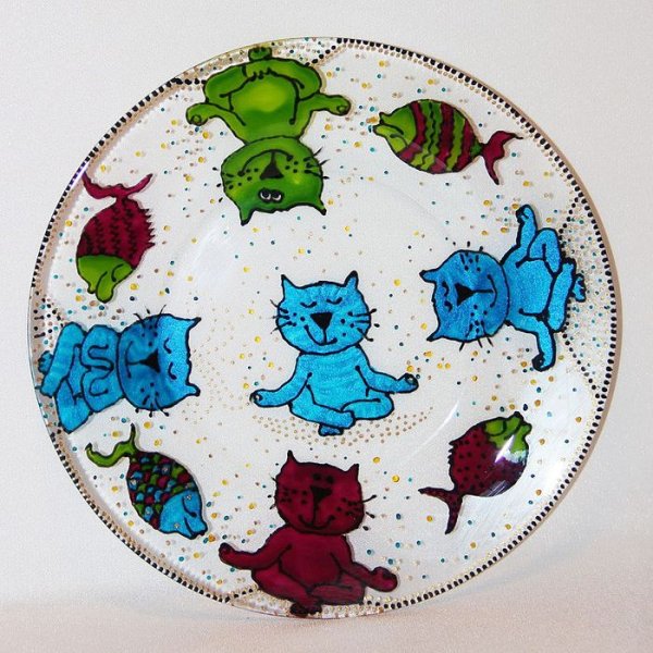 Рисование красивая тарелка