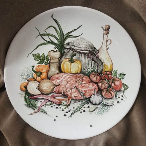 Расписные тарелки на кухню