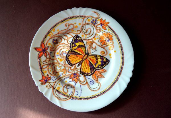 Роспись тарелочек мастер класс