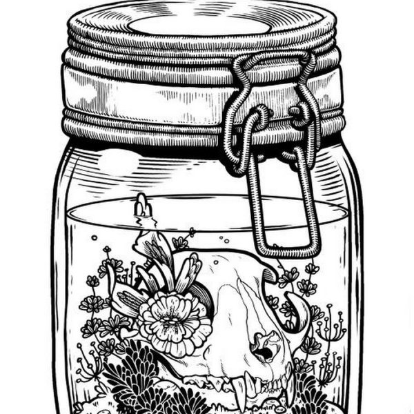 Баночка черно белая