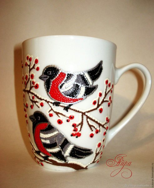 Точечная роспись кружки