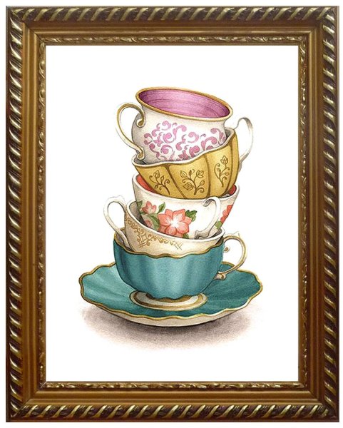 Вышивка чашки в стопку