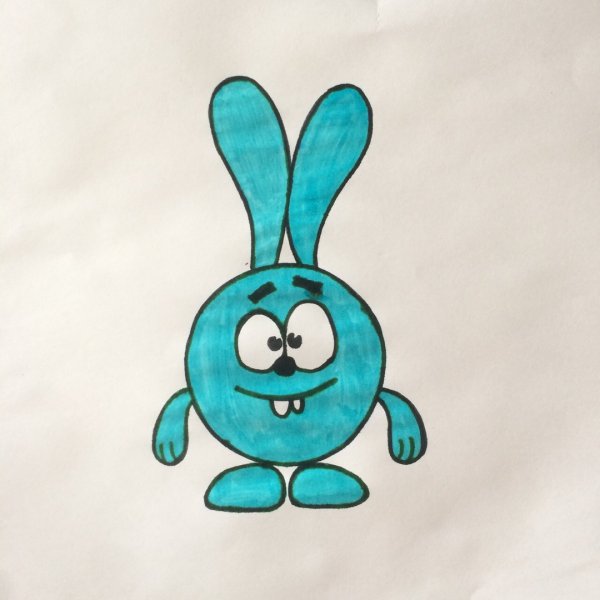 Крош рисунок Смешарики