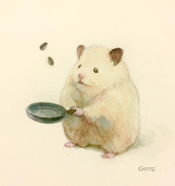 Gotte хомяки акварель