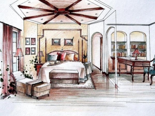 Скетч интерьера