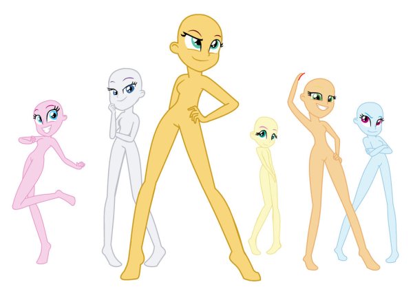 Манекены для рисования пони девушки