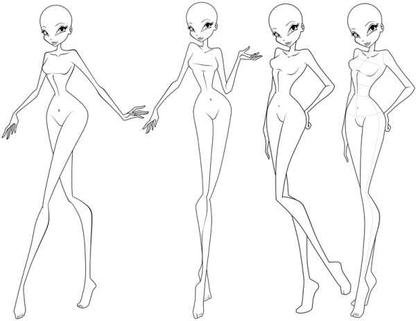 Аниме манекены для рисования