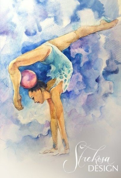 Гимнастка рисунок