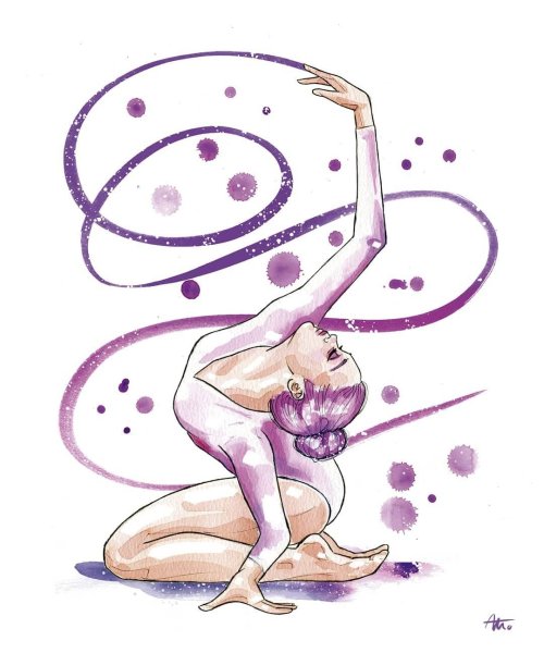 Нарисовать гимнастку