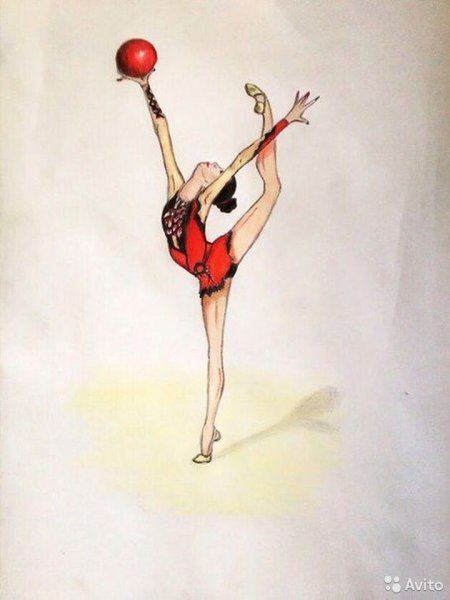 Гимнастка рисунок