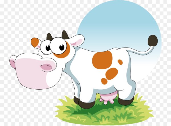 Корова мультяшное