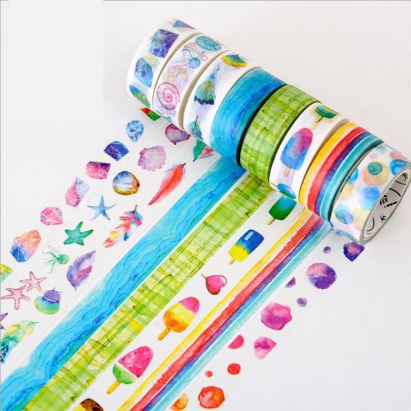 Клейкая Washi лента декоративная