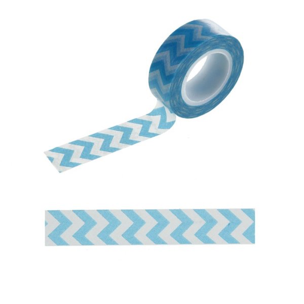 Скотч декоративный голубой