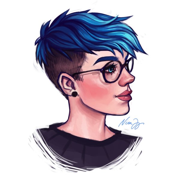 Прическа Томбой рисунок