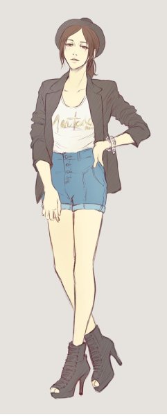 Девушка арт в полный рост