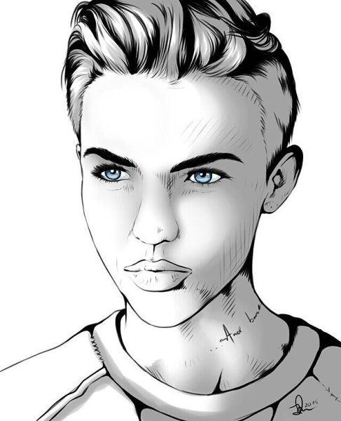 Томбой рисунок карандашом