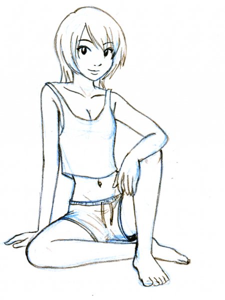 Рисунок Томбой девушка
