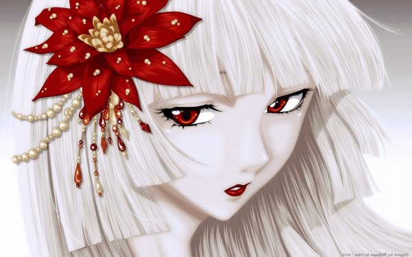 Красивое лицо аниме девушки