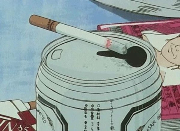 Ретро аниме Эстетика сигареты