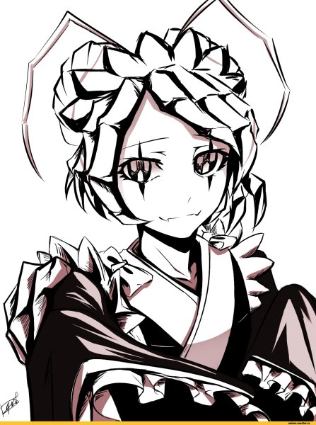 Альбедо Оверлорд черно белый