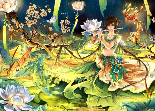 Аниме девушка Лотос