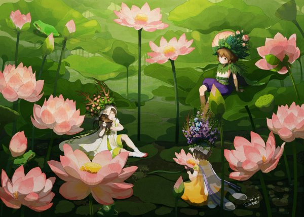 Лотос в стиле аниме