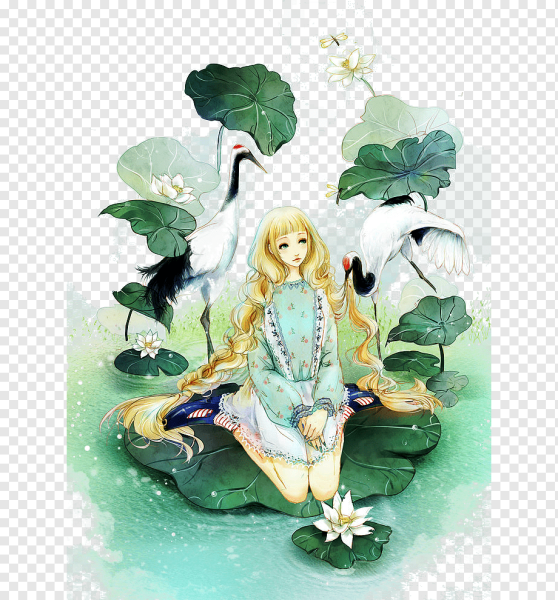 Аниме девушка Лотос