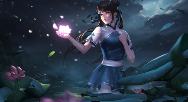 Девушка Лотос арт