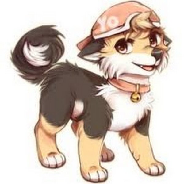 Собака в стиле аниме