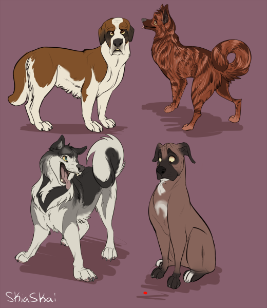 Аниме собаки