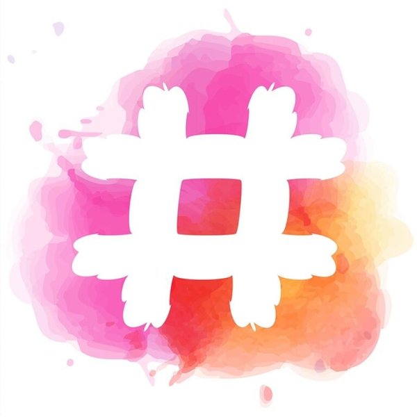 Хэштег без фона