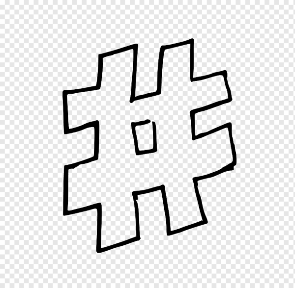 Хештег трафарет для вырезания
