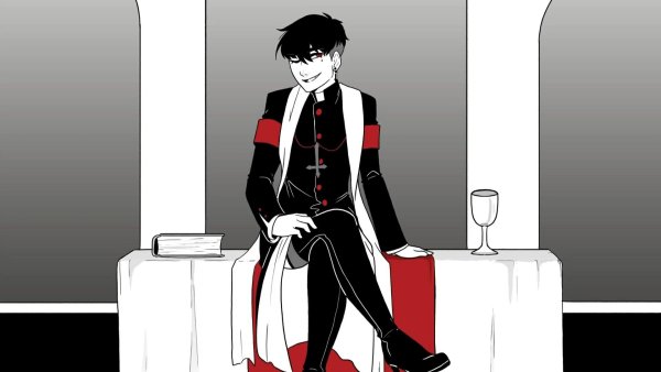 Парень священник арт