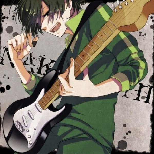 Рицка Уэнояма с гитарой