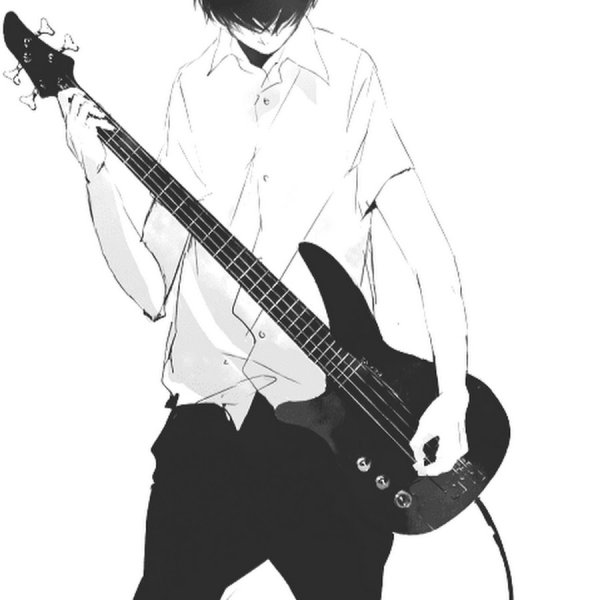 Аниме парень с гитарой