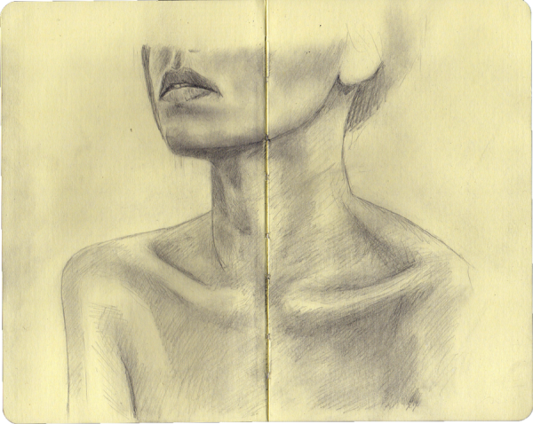 Шея карандашом